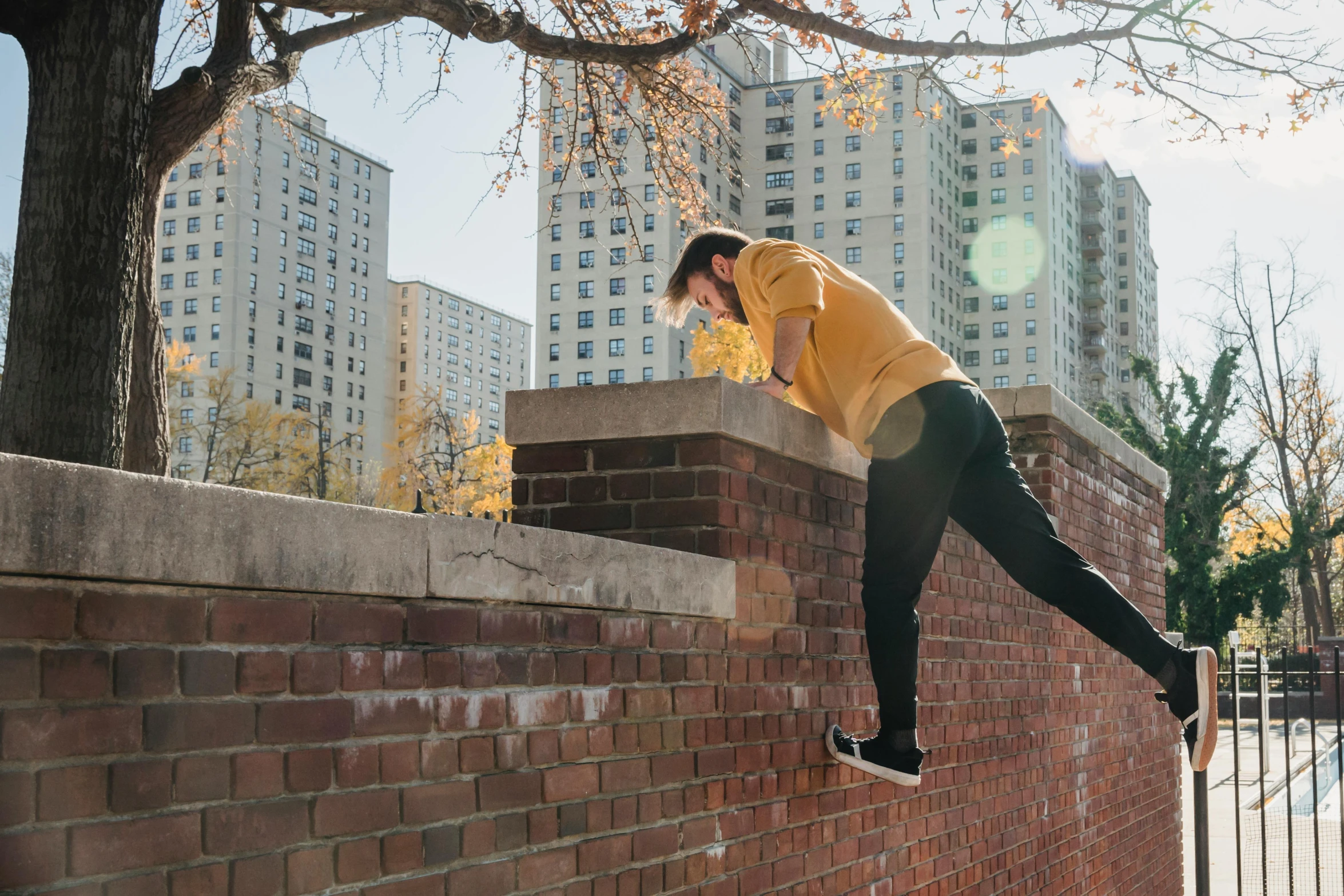 a man flying through the air while riding a skateboard, inspired by Fei Danxu, unsplash contest winner, realism, bricks flying, background image, male calisthenics, sydney park