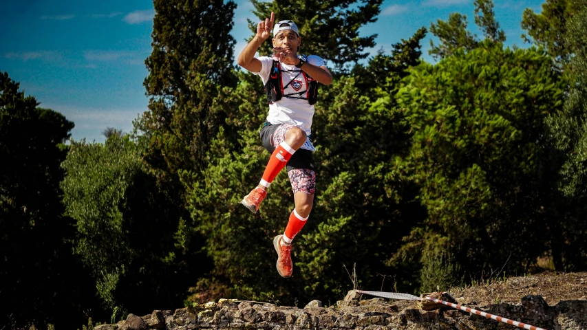 a man flying through the air while riding a dirt bike, a portrait, by Francesco Furini, avatar image, parkour, instagram photo, high kick