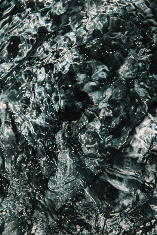 a black and white photo of a body of water, unsplash, abstract expressionism, hyper - detailed color photo, high contrast hyperrealism 8k, alessio albi, glossy surface