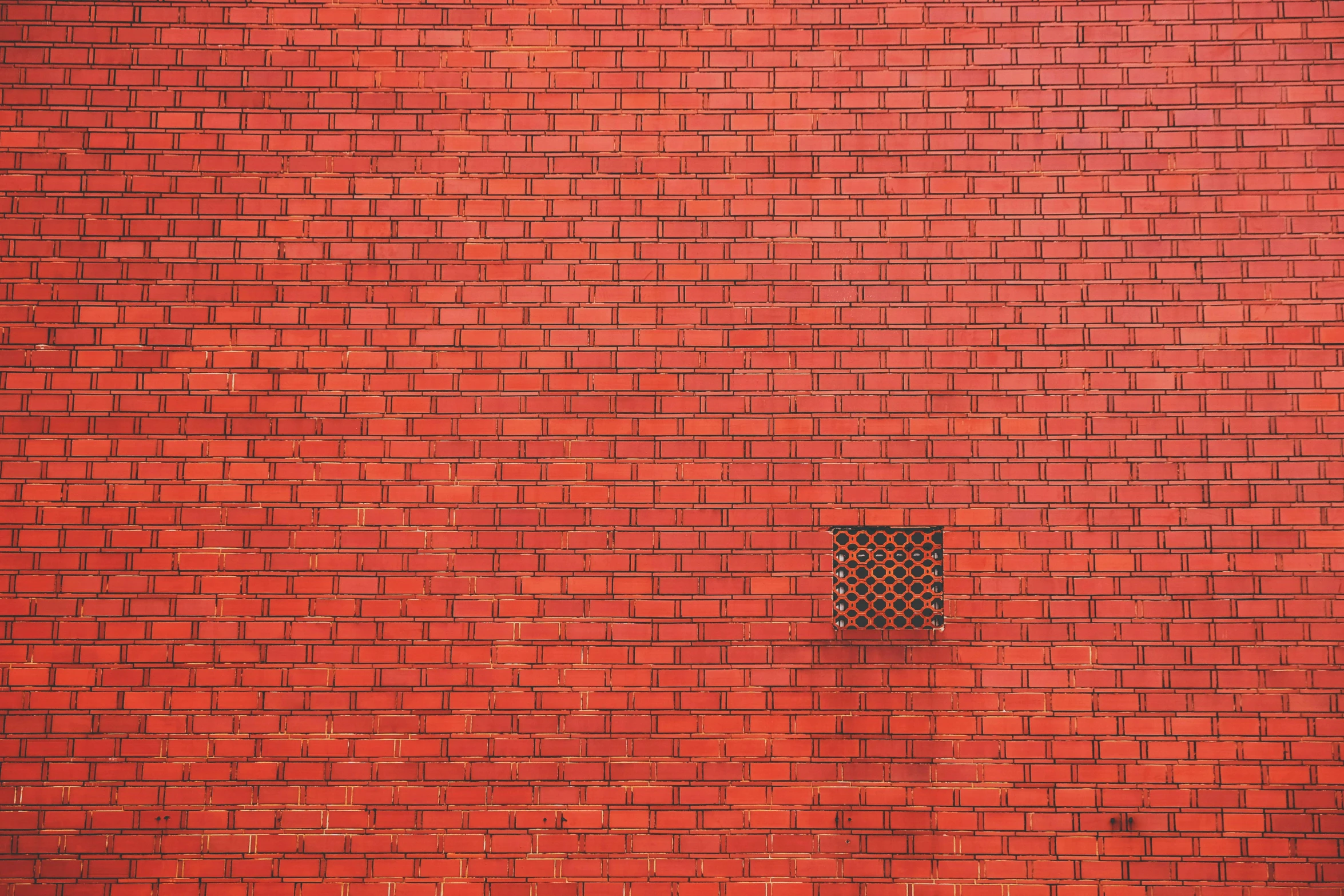 a fire hydrant in front of a brick wall, inspired by Andreas Gursky, minimalism, birdseye view, red grid, chengwei pan, brick wall