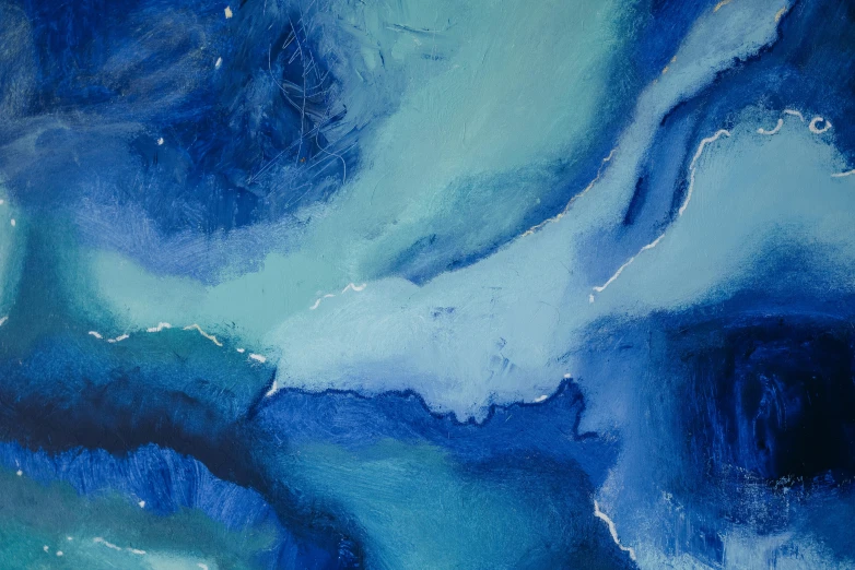 a close up of a painting of a wave, inspired by Tracey Emin, trending on unsplash, lyrical abstraction, birdseye view, picton blue, seen from below, amanda clarke