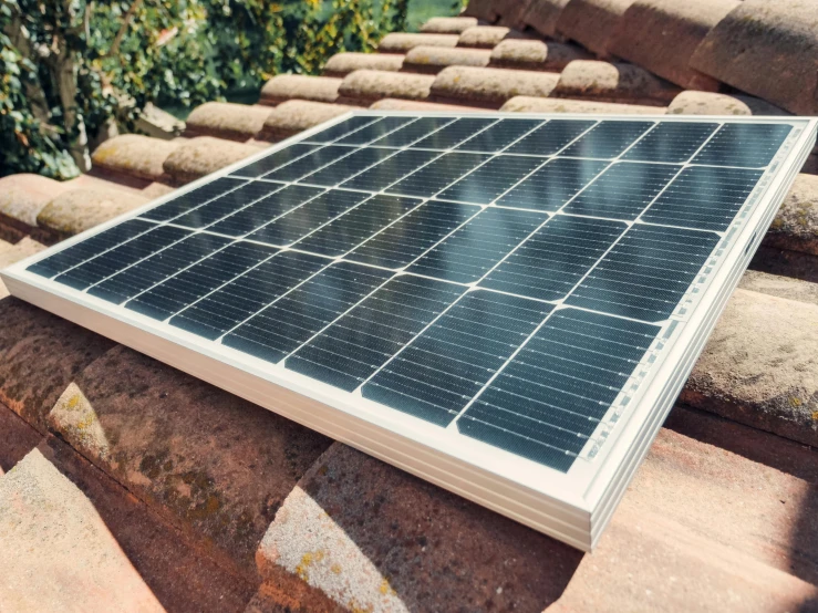 a solar panel sitting on top of a roof, a portrait, by Xul Solar, ground - level medium shot, fan favorite, gardening, assembled