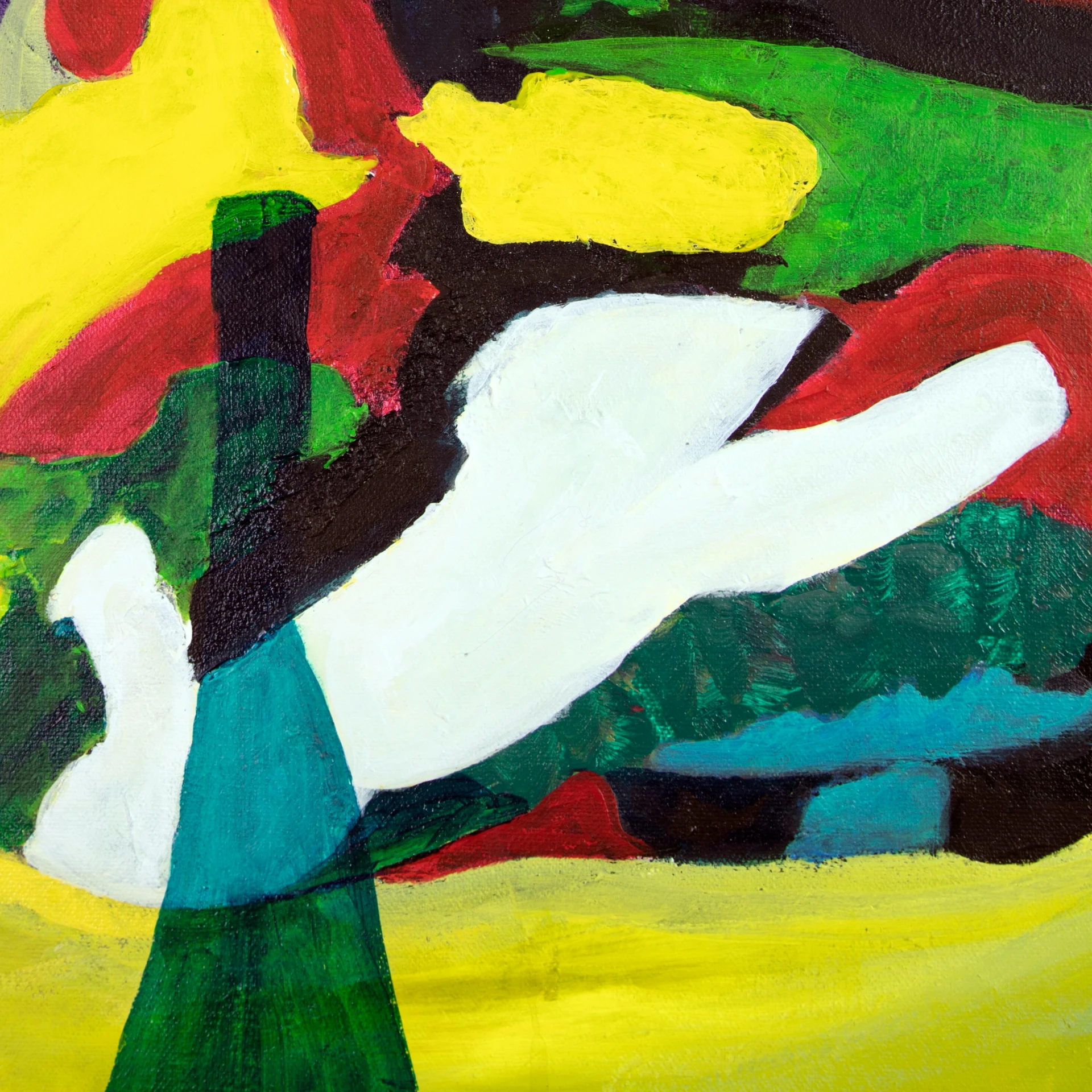 a painting of a person laying on a bed, an abstract painting, inspired by Arshile Gorky, lyrical abstraction, 15081959 21121991 01012000 4k, vivid landscape, detail, painting of a hummingbird