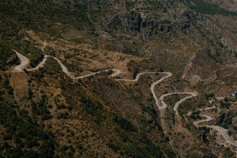 an aerial view of a winding mountain road, an album cover, les nabis, pathos, thumbnail, profile image