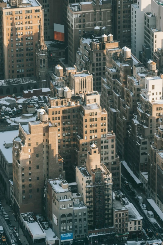 a city filled with lots of tall buildings covered in snow, pexels contest winner, modernism, high angle uhd 8 k, new york buildings, a quaint, ilustration