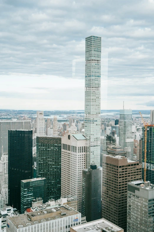 a view of a city from the top of a building, trump tower, promo image, window view, large tall