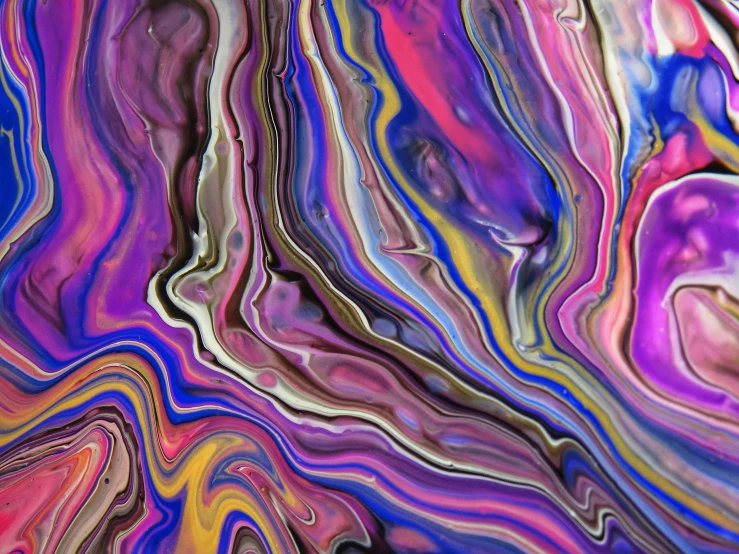 a close up of an abstract painting, by Jan Rustem, abstract art, purple liquid, multicolored digital art, marbled, abstract claymation