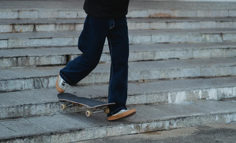 a person riding a skateboard down some steps, a picture, wearing denim, 15081959 21121991 01012000 4k, guide, detailed high resolution