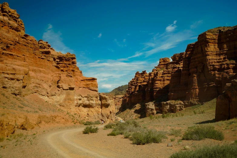 a dirt road in the middle of a canyon, khyzyl saleem, background image, multiple stories, thumbnail