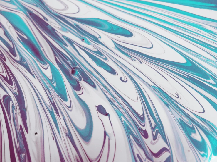 a close up of a piece of art on a table, trending on pexels, generative art, pink white turquoise, purple liquid, james nares, behance art