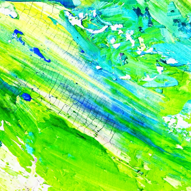 a close up of a painting of green and blue, an acrylic painting, pexels, abstract art, 1024x1024, water color paper, beautiful art uhd 4 k, bright summer day