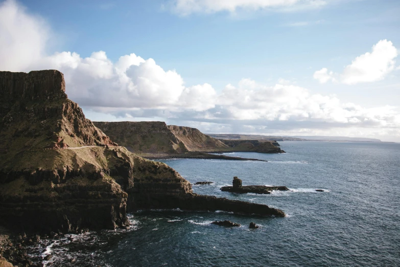 a large body of water next to a cliff, pexels contest winner, les nabis, coast as the background, grimes, thumbnail, eeyrie