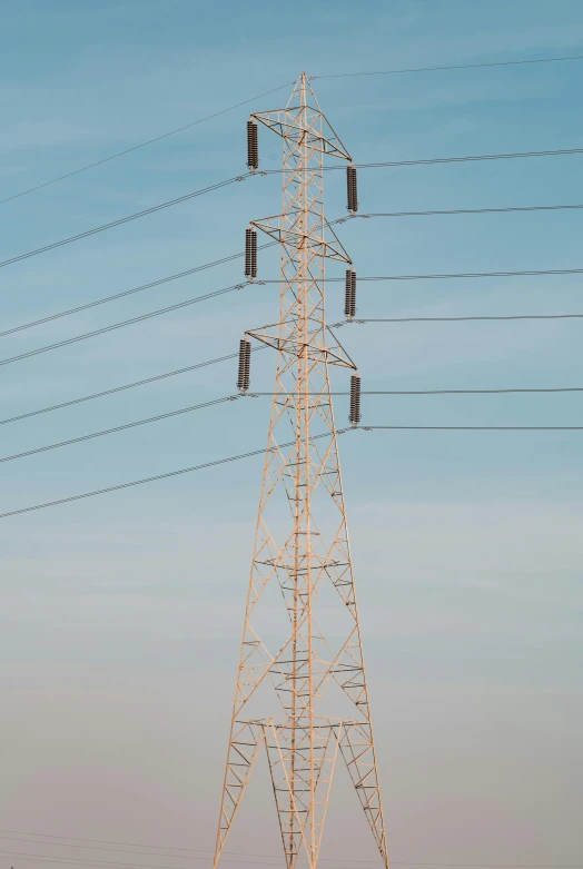 a large power pole sitting in the middle of a field, by Sven Erixson, low quality photo, hyper detail, soft light - n 9, towering