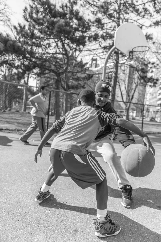 a group of young men playing a game of basketball, by Greg Spalenka, dribble, humans of new york, riyahd cassiem, grainy low quality, by greg rutkowski