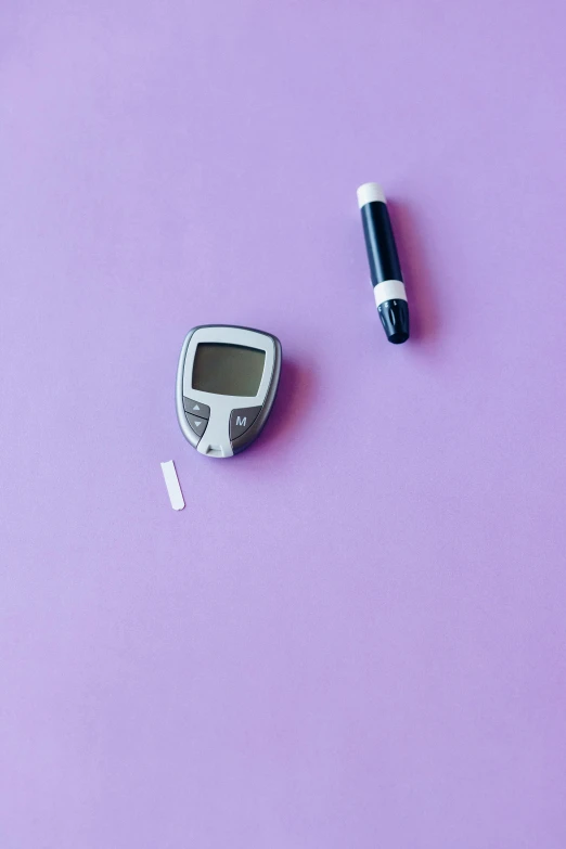 a calculator and a pen on a pink surface, a picture, by Gavin Hamilton, pexels, medical labels, square, ((purple)), sugar