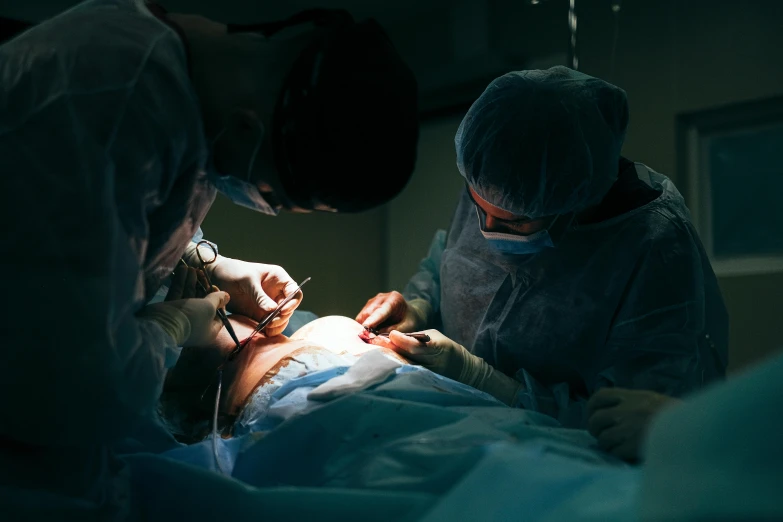 a group of doctors performing surgery on a patient, by Meredith Dillman, pexels contest winner, back - lit, thumbnail, multiple stories, realistic footage