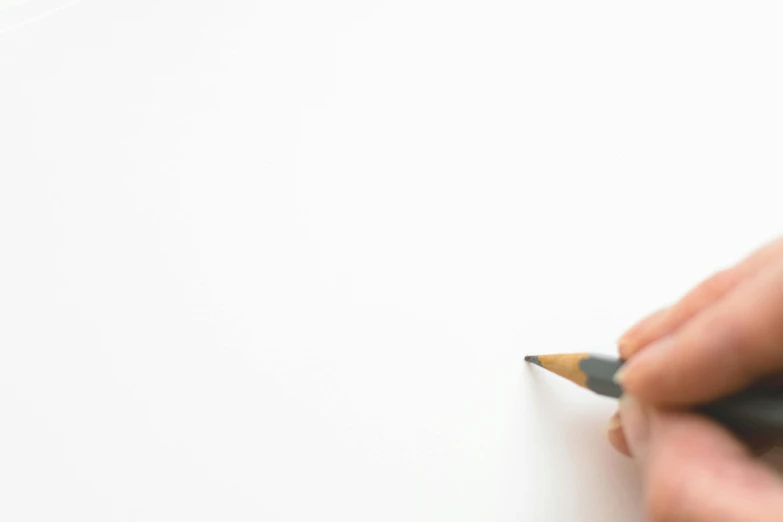 a person writing on a piece of paper with a pencil, by Gavin Hamilton, visual art, white minimalistic background, background image, whiteboards, white space