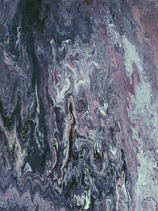 a close up of a liquid substance on a surface, an abstract painting, inspired by Attila Meszlenyi, trending on unsplash, dark purple scheme, pastelwave, album cover art, oil canvas of lucifer