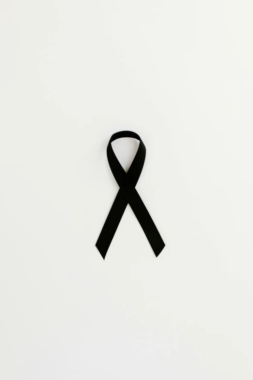 a black ribbon on a white background, by Gavin Hamilton, reddit, mourning family, akira yasuda, taken in 2 0 2 0, ello