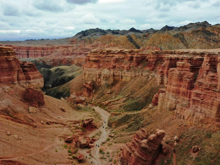 a view of a canyon from the top of a mountain, pexels contest winner, photorealism, baotou china, reddish, thumbnail, brown