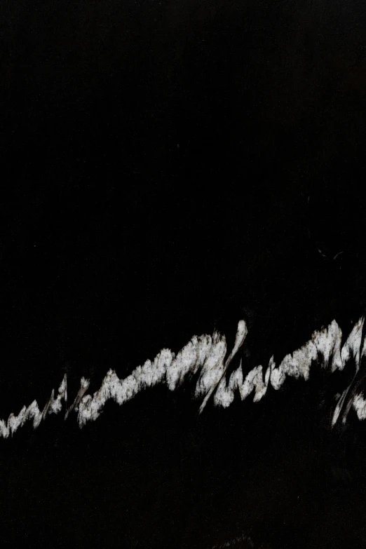 a man riding a snowboard down a snow covered slope, by Ryoji Ikeda, lyrical abstraction, white ink sketch on black paper, abstract photography, mane, lightening