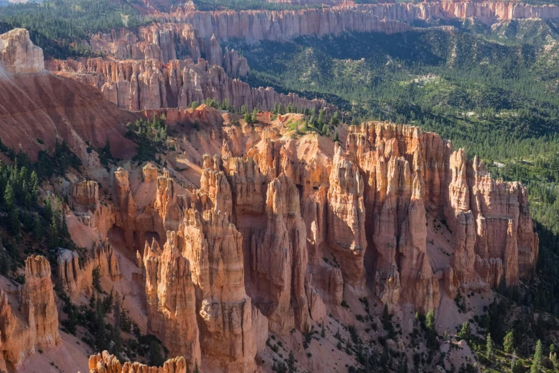 a view of a canyon from the top of a mountain, by Lee Loughridge, pexels contest winner, art nouveau, square, chiseled formations, thumbnail, bryce 3 d