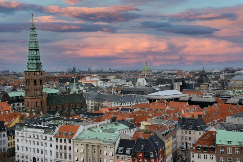 a view of a city from the top of a building, by Adriaen Hanneman, pexels contest winner, baroque, judy chicago, denmark, profile image