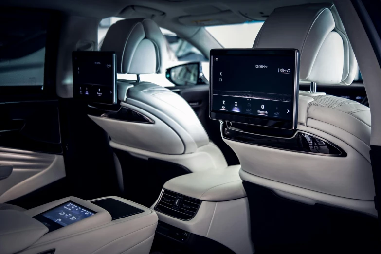 a picture of the inside of a car, unsplash, les automatistes, stacked computer screens, square, luxury, taken with sony alpha 9