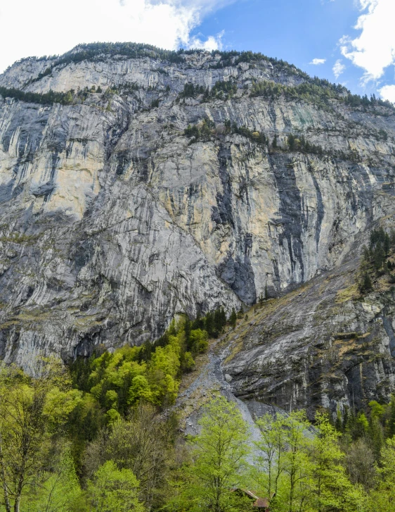 a group of people riding horses in front of a mountain, by Karl Stauffer-Bern, pexels contest winner, les nabis, rock wall, panorama, falling off a cliff, highly detailed photo 4k