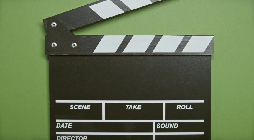 a clap board sitting on top of a table