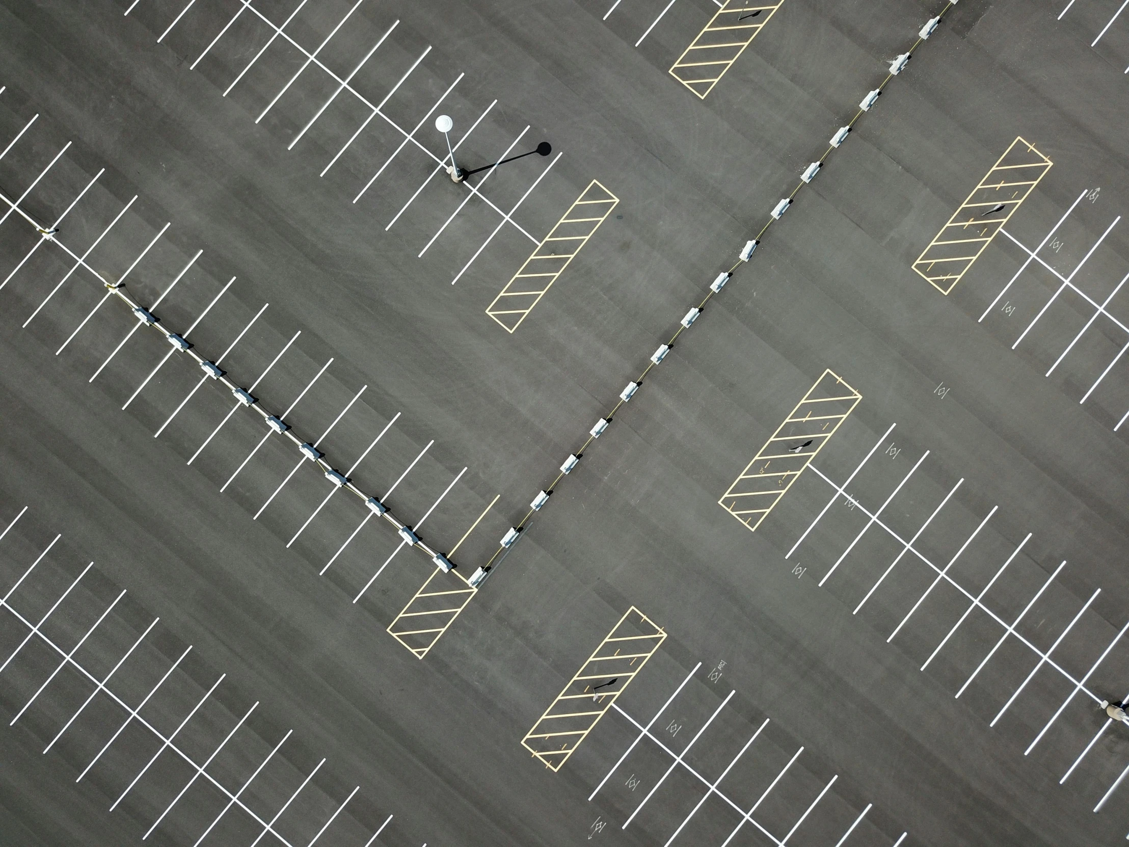 a bird's eye view of a parking lot, pexels contest winner, postminimalism, square, grey, usa, uploaded