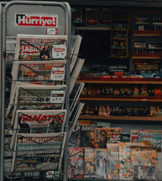 a newspaper stand on the side of a street, a cartoon, pexels contest winner, hurufiyya, adult video store, sitting on a store shelf, marvel comic, scandinavian