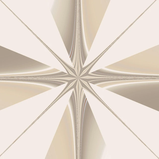 a computer generated image of a starburst, an abstract drawing, inspired by Anna Füssli, generative art, beige color scheme, cross composition, ribbon chapel, sails