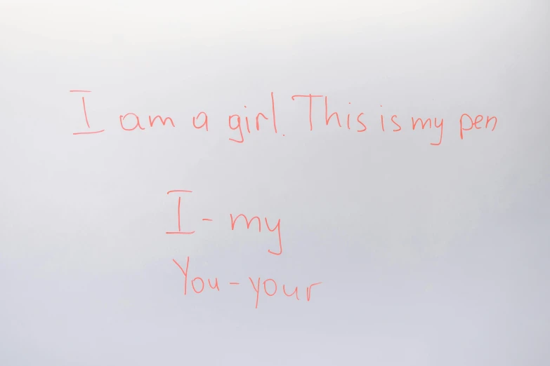 a close up of a white board with writing on it, a child's drawing, by Tracey Emin, girl in love, you, holograph, there for i am