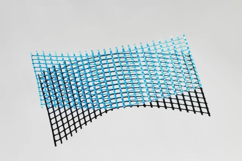 a kite that is flying in the sky, net art, black and aqua colors, 3d printed line texture, tube wave, 2 colour print