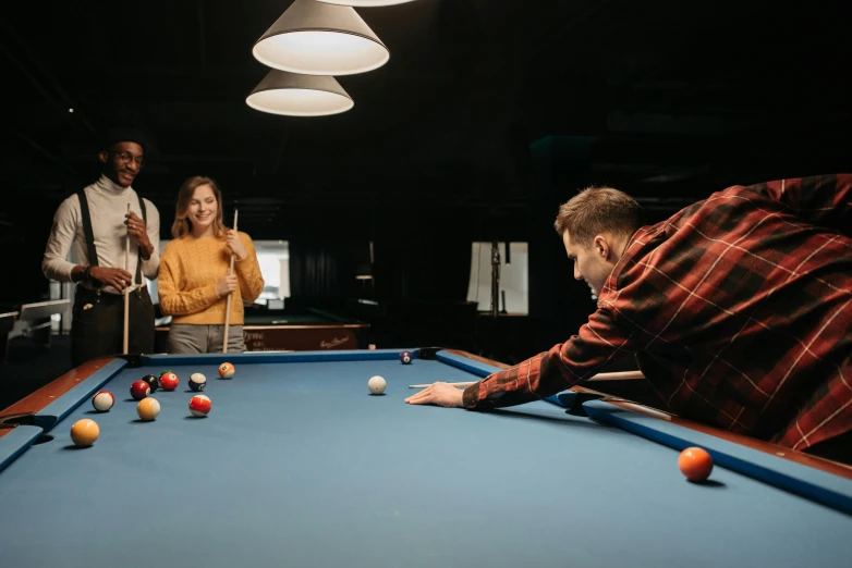 a group of people playing a game of pool, a portrait, pexels contest winner, interactive art, 15081959 21121991 01012000 4k, thumbnail, flirting, no repeat
