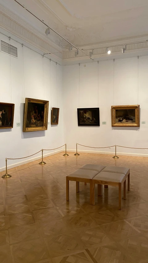 a room with a lot of paintings on the walls, by Juan Giménez, art history 8 k, panorama, gallery quality, trending photo