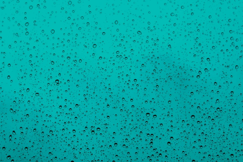 a close up of water droplets on a window, an album cover, inspired by Elsa Bleda, minimalism, gradient cyan, surface with beer-texture, teal, high resolution image