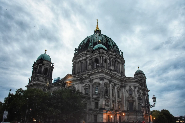 a large building with a dome on top of it, pexels contest winner, berlin secession, dark gloomy church, 🚿🗝📝, profile image