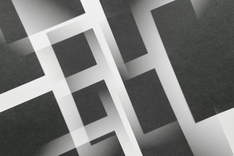 a black and white photo of squares and rectangles, an abstract drawing, inspired by László Moholy-Nagy, unsplash, abstract illusionism, white lights, gradient and patterns wallpaper, layered paper style, 15081959 21121991 01012000 4k