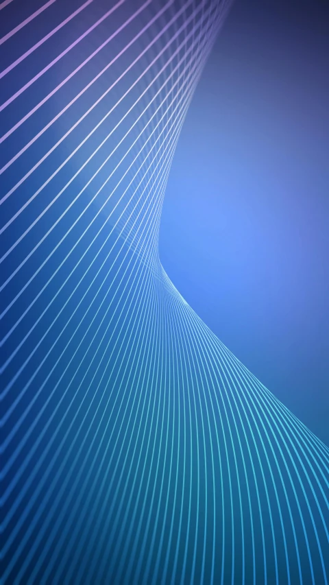 a blue and purple abstract background with lines, an abstract sculpture, by Android Jones, unsplash, computer art, calatrava, very detailed curve, clean blue sky, cables