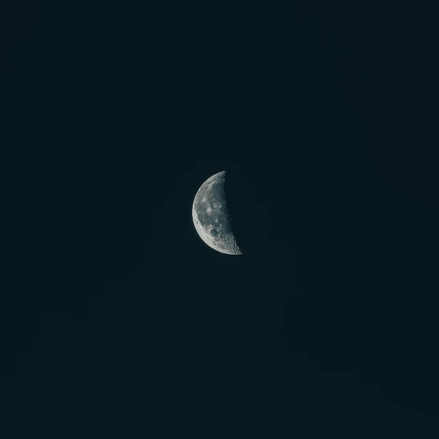 a half moon in the dark sky, pexels, minimalism, ☁🌪🌙👩🏾, instagram post, clear dark background, minimalistic art