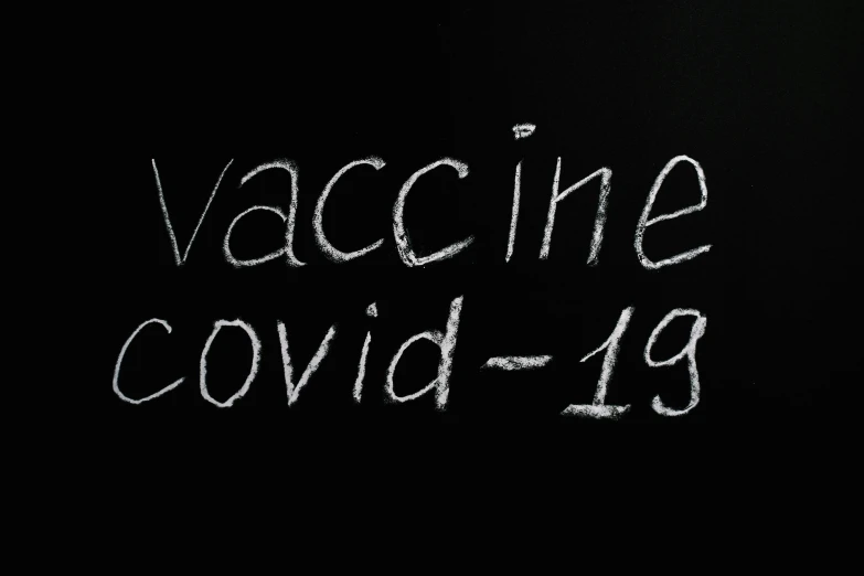 a blackboard with the words vaccine covidid - 19 written on it, pixabay, shot from below, sweet, profile picture 1024px, ready