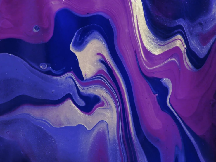 an abstract painting with purple and blue colors, inspired by Yves Klein, trending on pexels, liquid metal, swirly, ((purple))