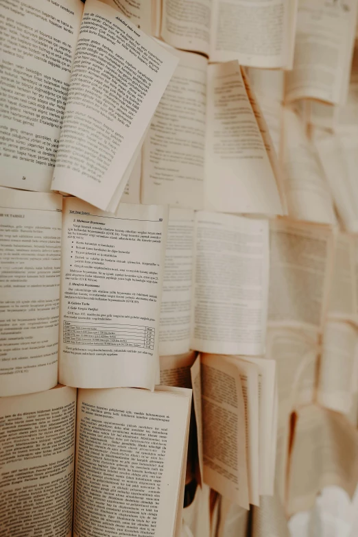 a bunch of books stacked on top of each other, by Carey Morris, trending on unsplash, text paragraphs in left, wallpaper aesthetic, fairytale, open book page