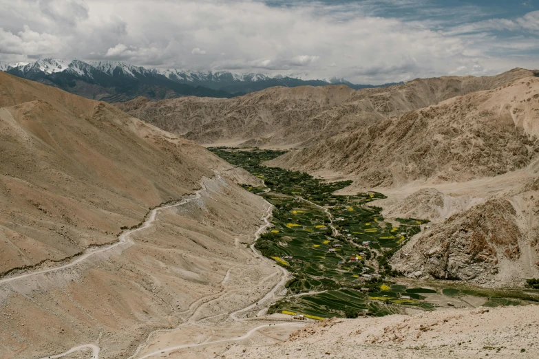 a view of a valley with mountains in the background, by Emma Andijewska, pexels contest winner, les nabis, india, satellite imagery, secret valley, background image