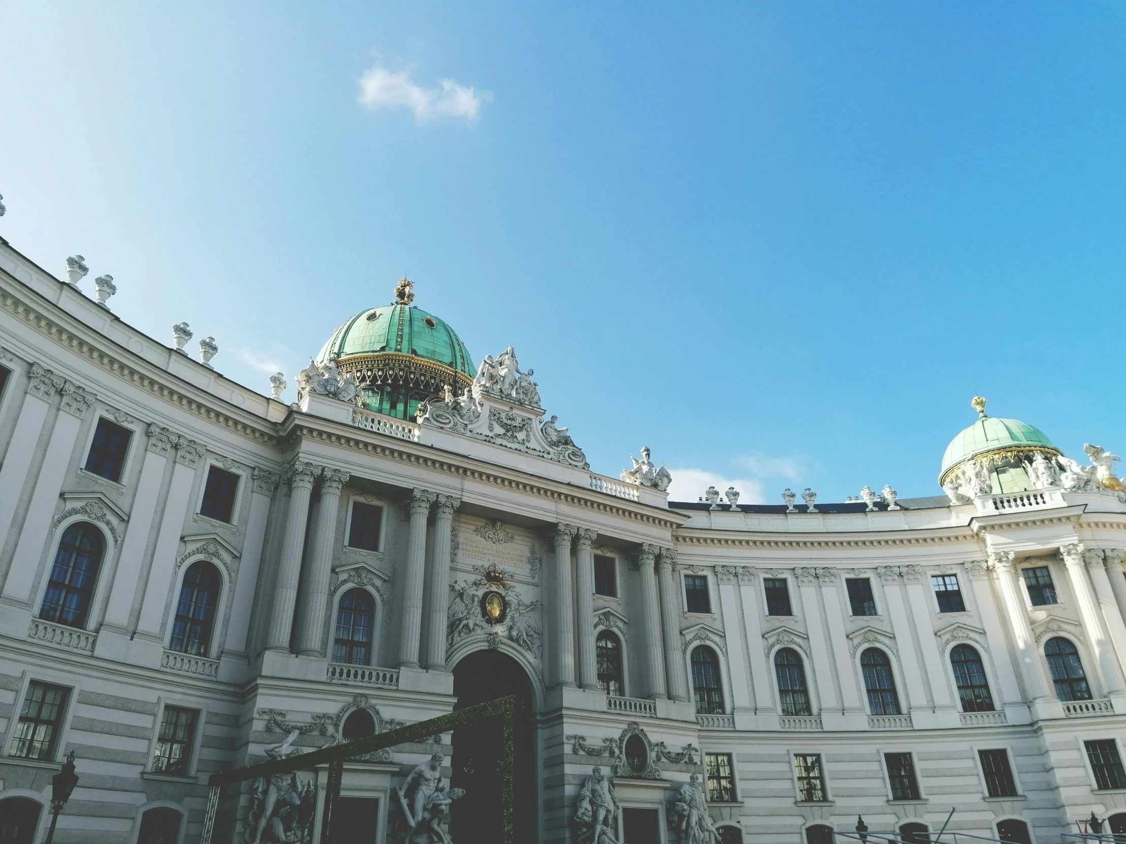 a large white building with a green dome, a photo, pexels contest winner, neoclassicism, austria, 🚿🗝📝, profile image, palace background