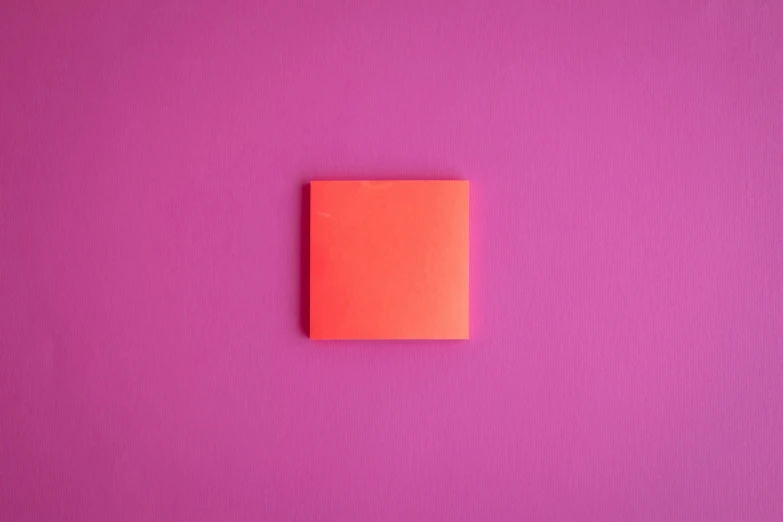 an orange square on a purple background, trending on unsplash, color field, pink and red colors, paper origami, red wall, square