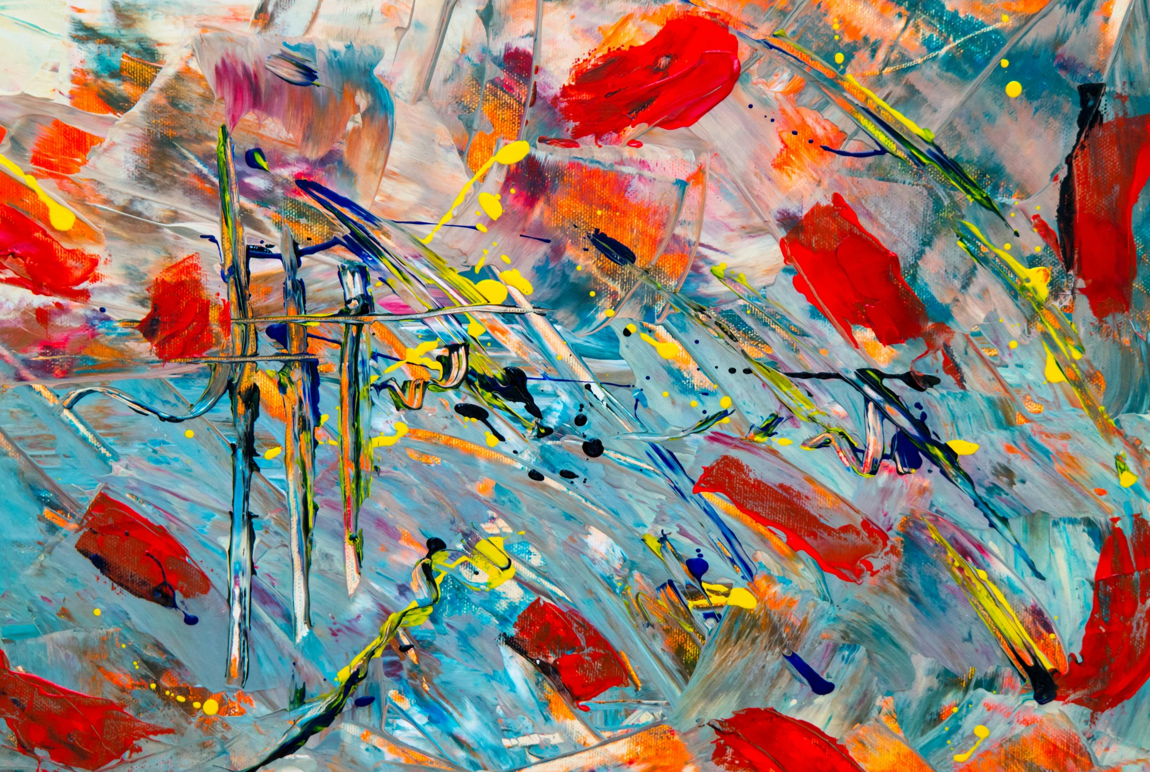 a painting with lots of paint on it, pexels, abstract expressionism, enjoying the wind, bird's view, (abstract), artwork