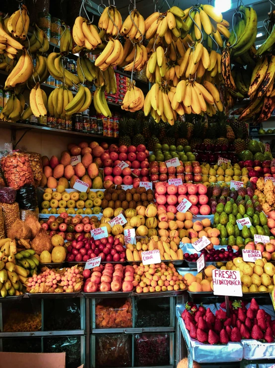 a market filled with lots of different types of fruit, 🐿🍸🍋, banana color, thumbnail, karla ortiz